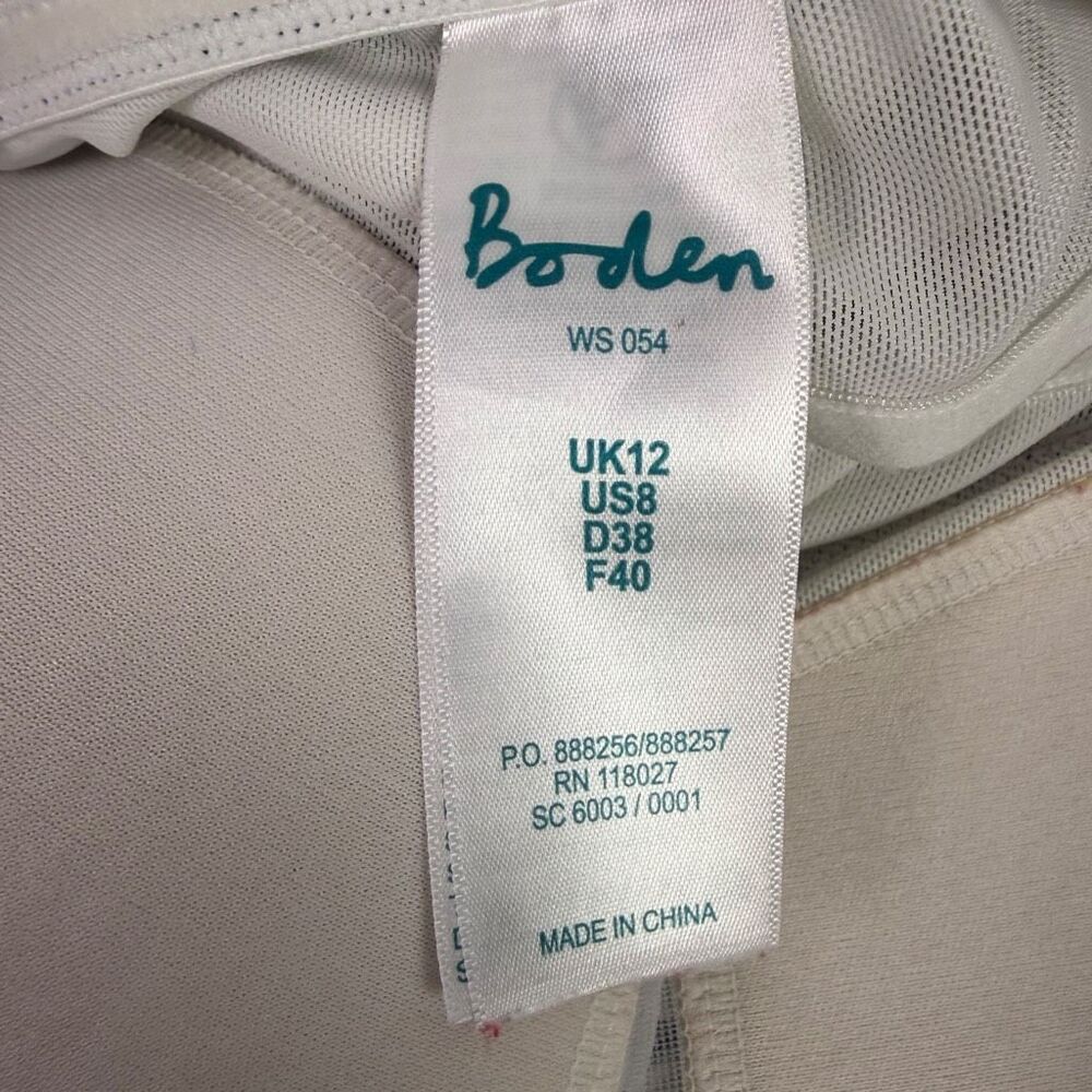 Boden Womens Bandeau size 8 Blue White Stripe One-Piece Swimsuit - Picture 4 of 7